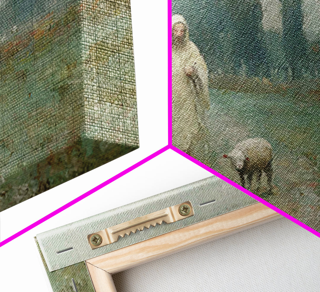 Twilight Shepherd Walk – Framed Canvas Print – Christian Christmas Art – Christian Art Canvas – Jesus Painting – Christian Wall Art – Chris