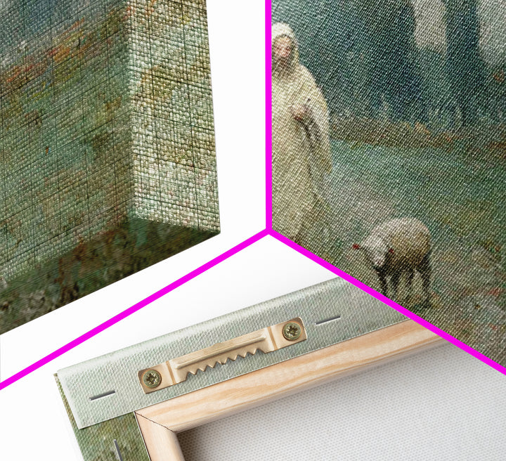 Twilight Shepherd Walk – Framed Canvas Print – Christian Christmas Art – Christian Art Canvas – Jesus Painting – Christian Wall Art – Chris