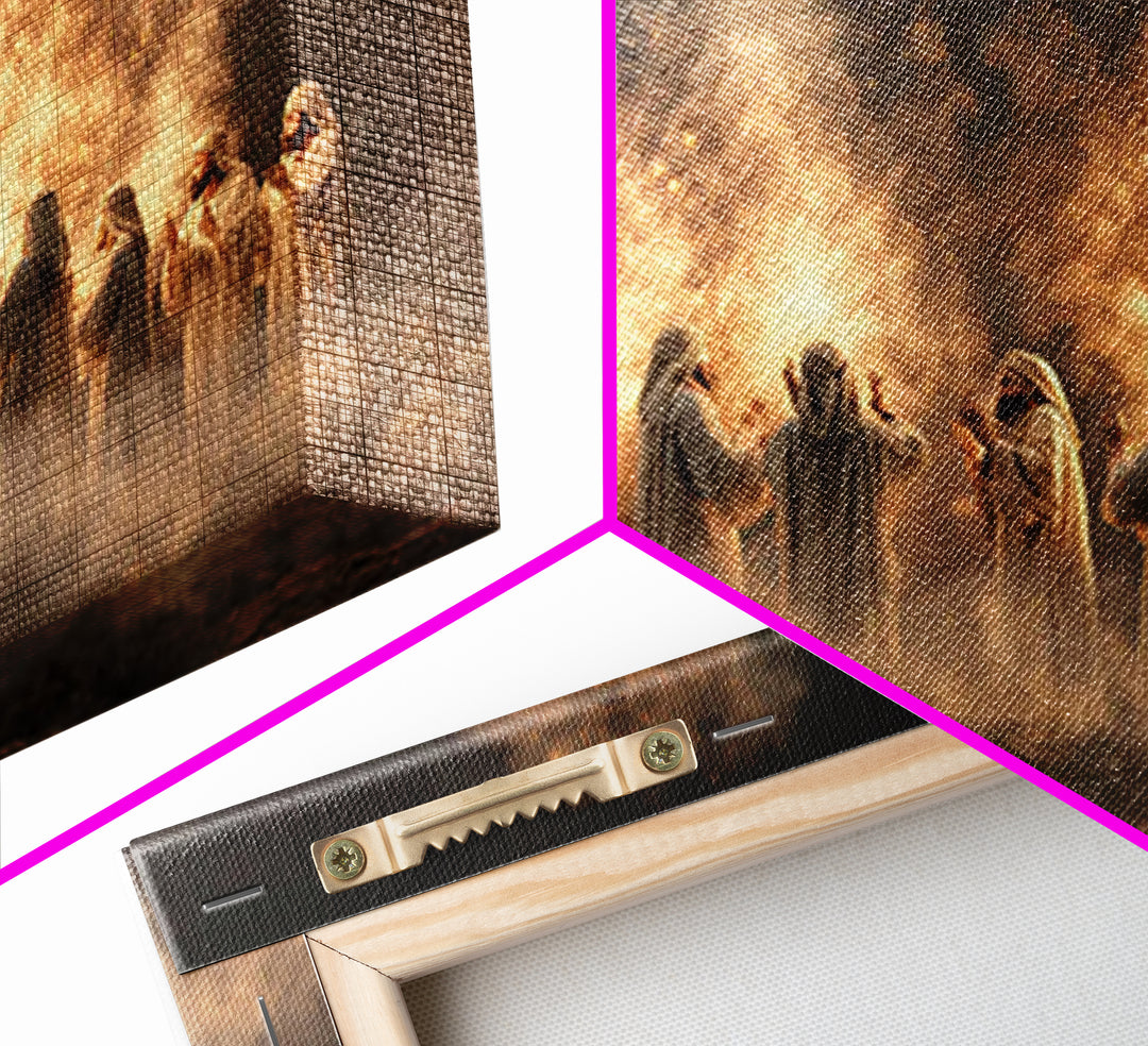 Tongues Of Glory – Framed Canvas Print – Christian Art Canvas – Christian Wall Art – Christian Christmas Art – Christian Art Gift – Christi