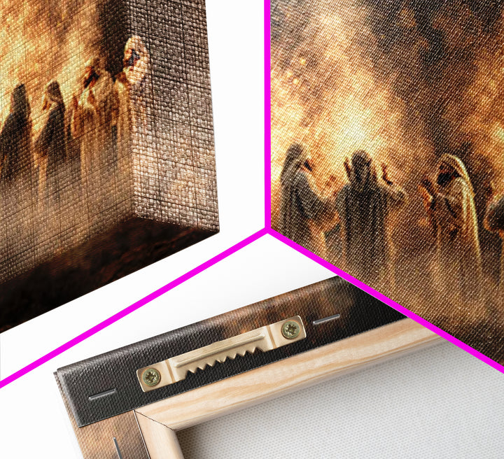 Tongues Of Glory – Framed Canvas Print – Christian Art Canvas – Christian Wall Art – Christian Christmas Art – Christian Art Gift – Christi