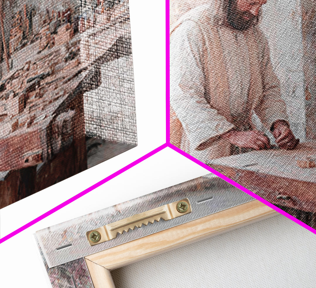 Radiant Artisan | Framed Canvas Print | Jesus Painting | Christian Wall Art | Christian Art Canvas | Modern Christian Painting | Christian