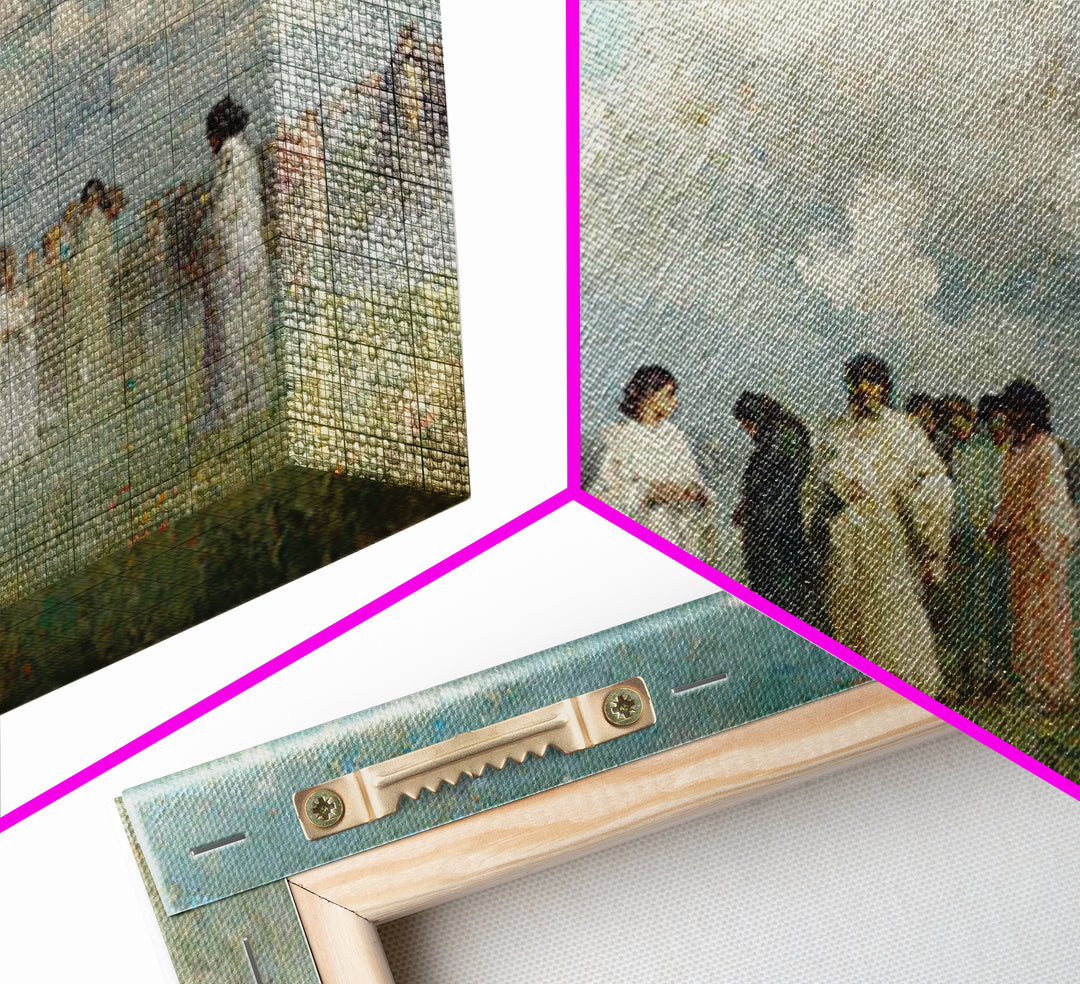 Sacred Assembly – Framed Canvas Print – Vintage Christian Art – Christian Wall Art – Christian Art Canvas – Modern Christian Painting – Chr