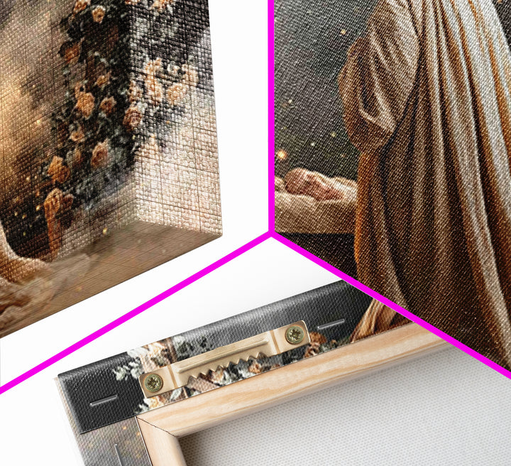 Holy Nativity – Framed Canvas Print – Christian Christmas Art – Christian Wall Art – Jesus Painting – Christian Art Canvas – Christmas Art