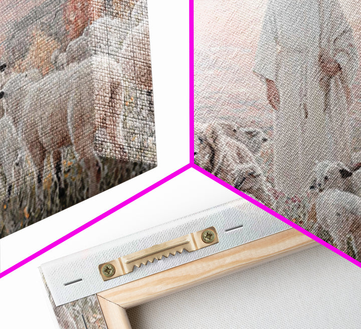 Radiant Shepherd Grace – Framed Canvas Print – Christian Wall Art – Jesus Painting – Christian Art Canvas – Christian Christmas Art – Chris