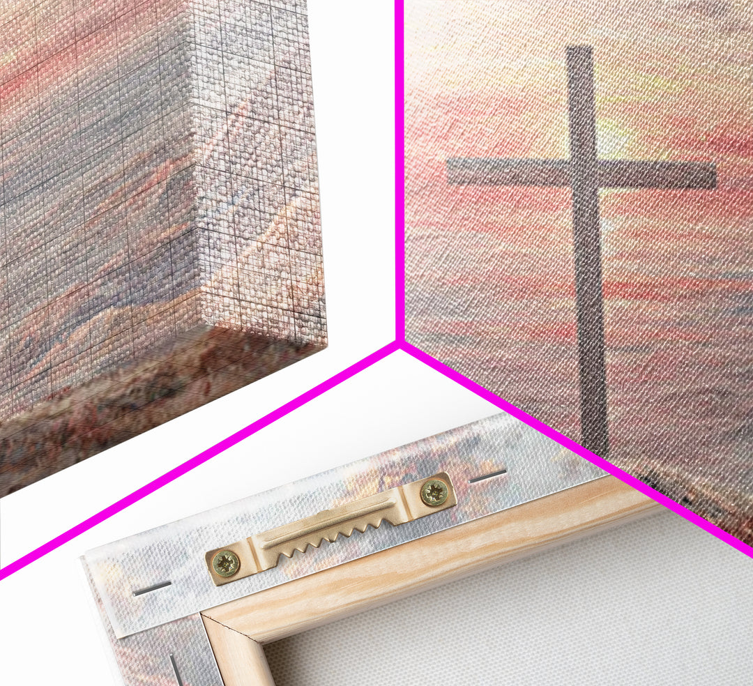 Dawn Of Redemption, Framed Canvas Print, Christian Wall Art, Modern Christian Art, Christian Art Canvas, Jesus Painting, Christian Christma