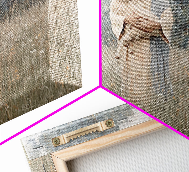 Fieldside Compassion – Framed Canvas Print – Christian Art Canvas – Jesus Painting – Christian Wall Art – Christian Gift Ideas – Modern Chr