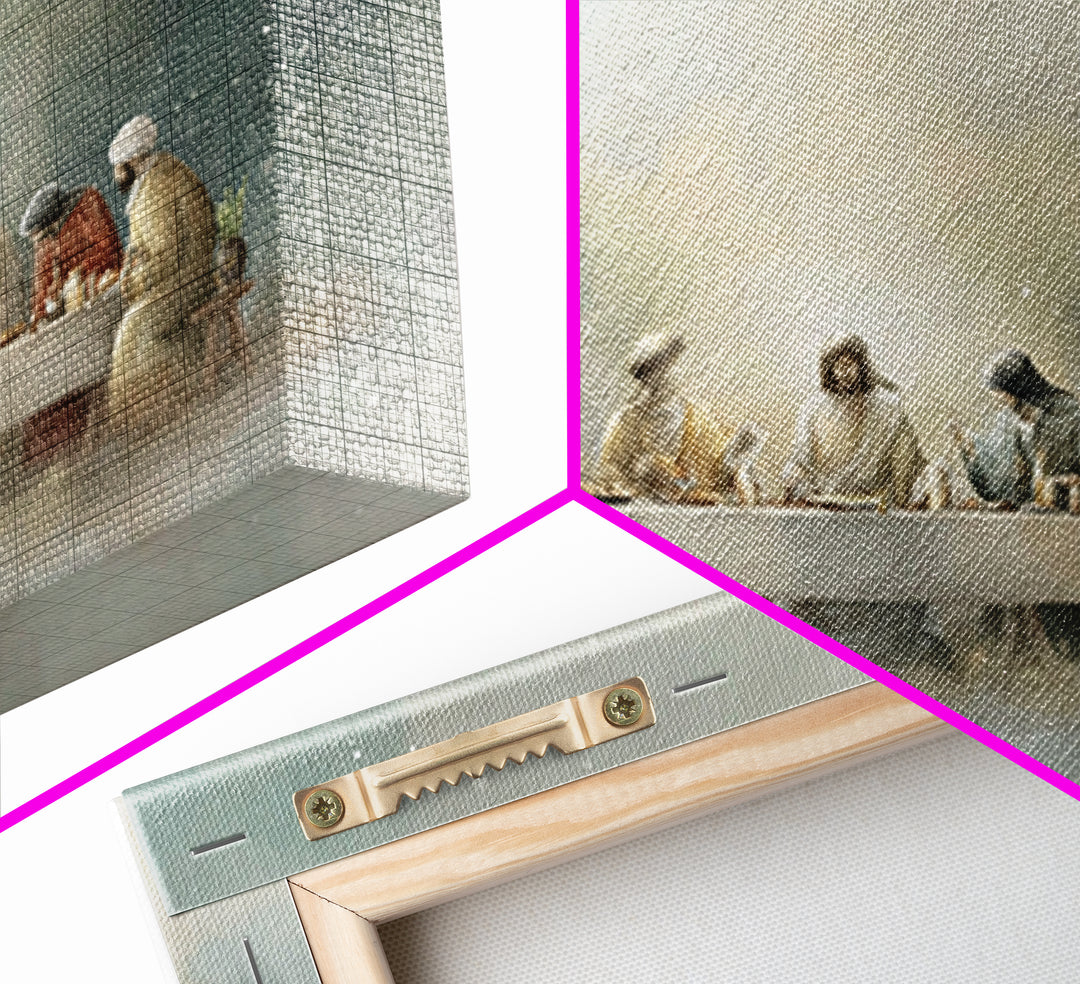Sacred Communion | Framed Canvas Print | Christian Art Canvas | Christian Wall Art | Christian Art Work | Christian Gift | Christmas Art