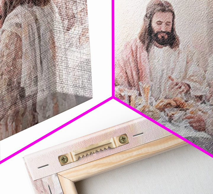 Last Supper Light – Framed Canvas Print – Christian Wall Art – Christian Painting – Christian Art Canvas – Christian Decor – Christmas Art