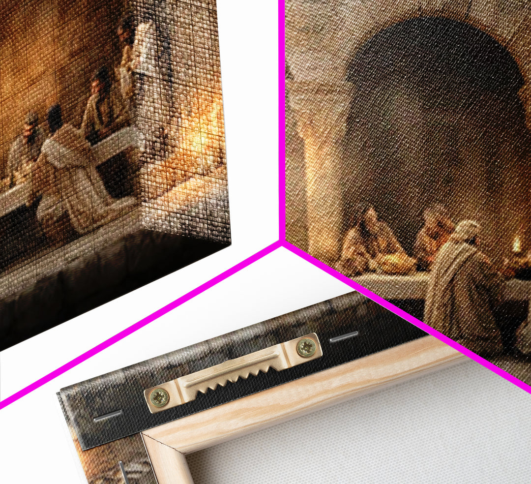 Holy Evening Light - Framed Canvas Print - Christian Wall Art - Christian Art Canvas - Jesus Painting - Vintage Christian Art - Christian D