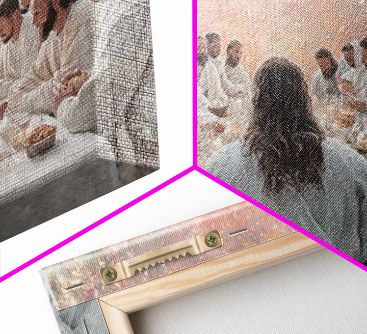 Divine Communion - Framed Canvas Print - Christian Wall Art - Christian Art Canvas - Large Jesus Painting - Christian Gift Ideas - Subtle C