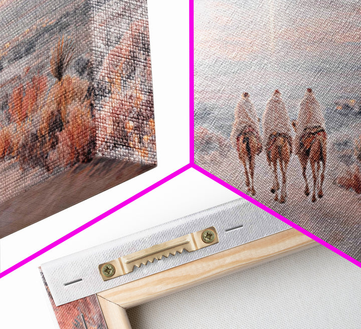 Bethlehem Road | Framed Canvas Print | Christian Art Canvas | Christmas Wall Art | Christian Christmas Art | Christian Art Work | Jesus Pai