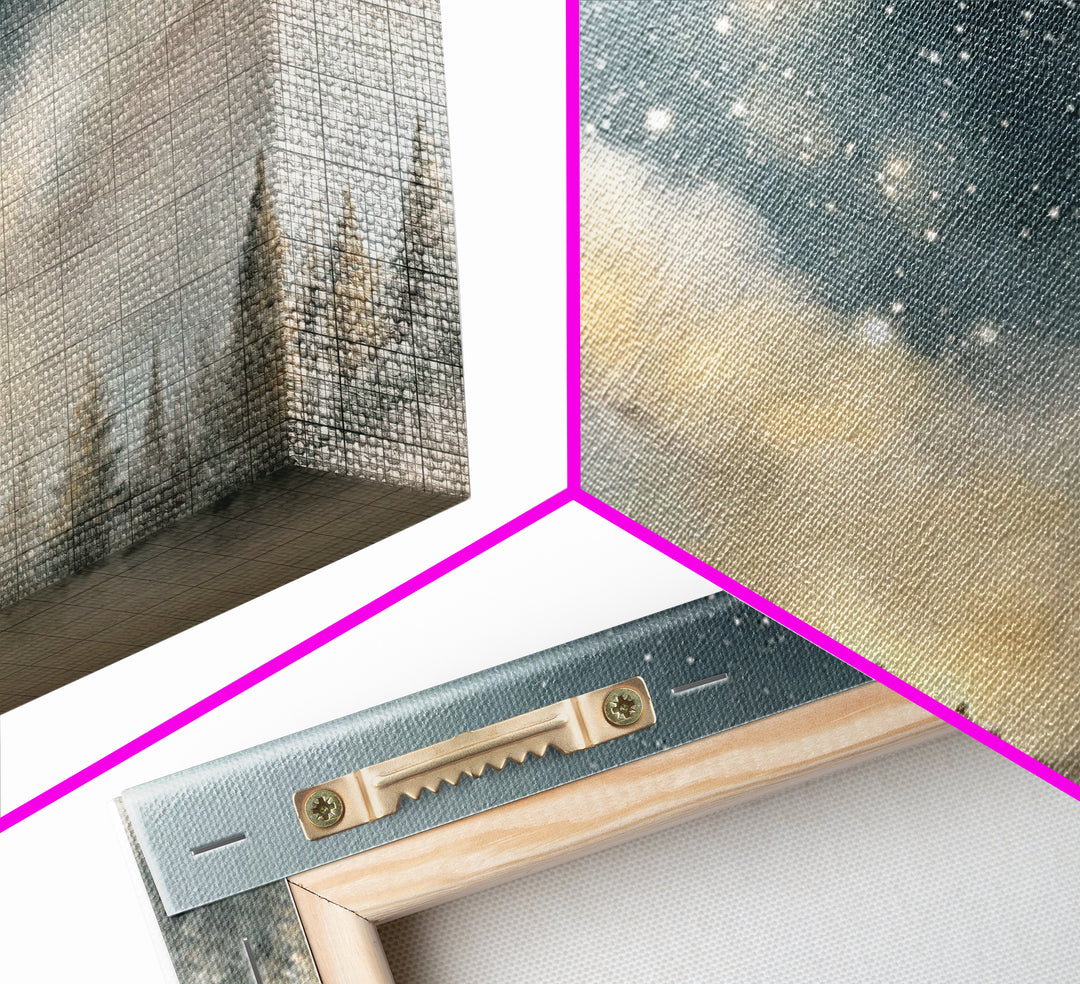 Starry Night Miracle, Framed Canvas Print, Christian Wall Art, Christmas Art, Christian Art Canvas, Christian Christmas Art, Christian Gift