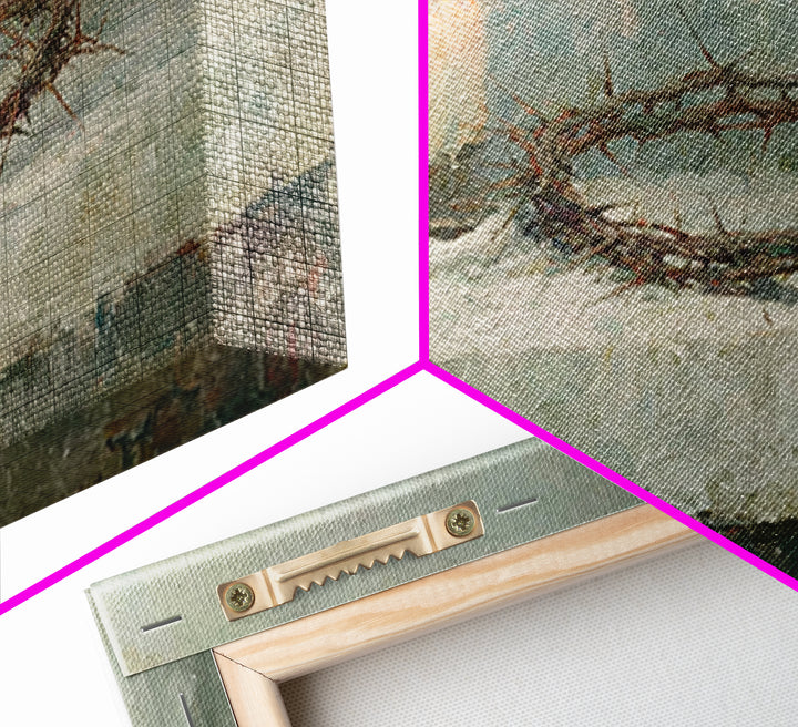 Thorns Of Grace – Framed Canvas Print – Christian Art Canvas – Christian Wall Art – Jesus Painting – Christian Christmas Art – Christian De