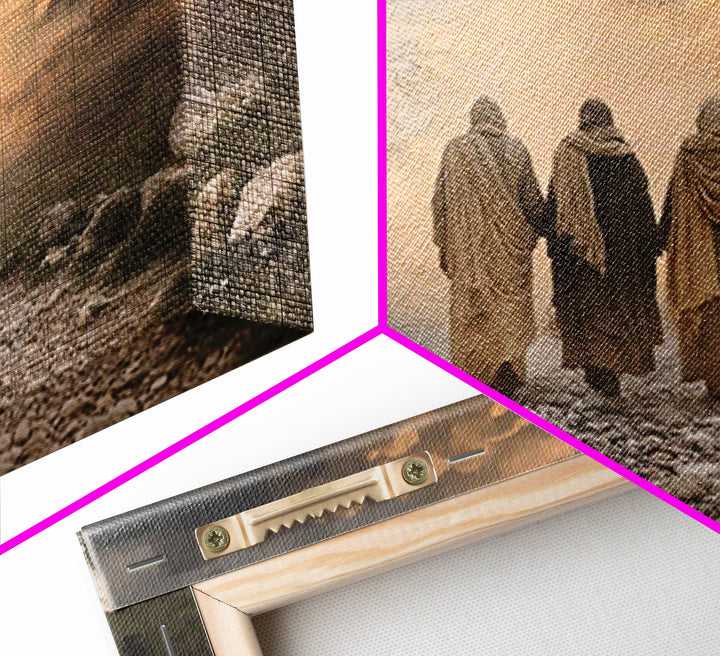 Dusty Path Grace, Framed Canvas Print, Christian Wall Art, Christian Art Print, Jesus Painting Canvas, Vintage Christian Art, Christmas Art