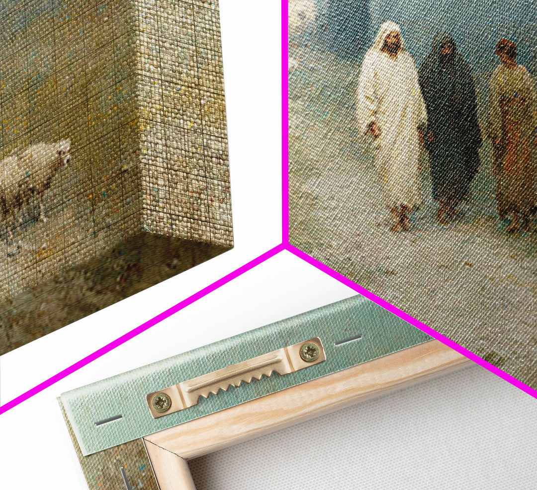 Sacred Pathway – Framed Canvas Print – Christian Art – Christian Wall Art – Jesus Painting – Modern Christian Art – Christian Christmas Dec