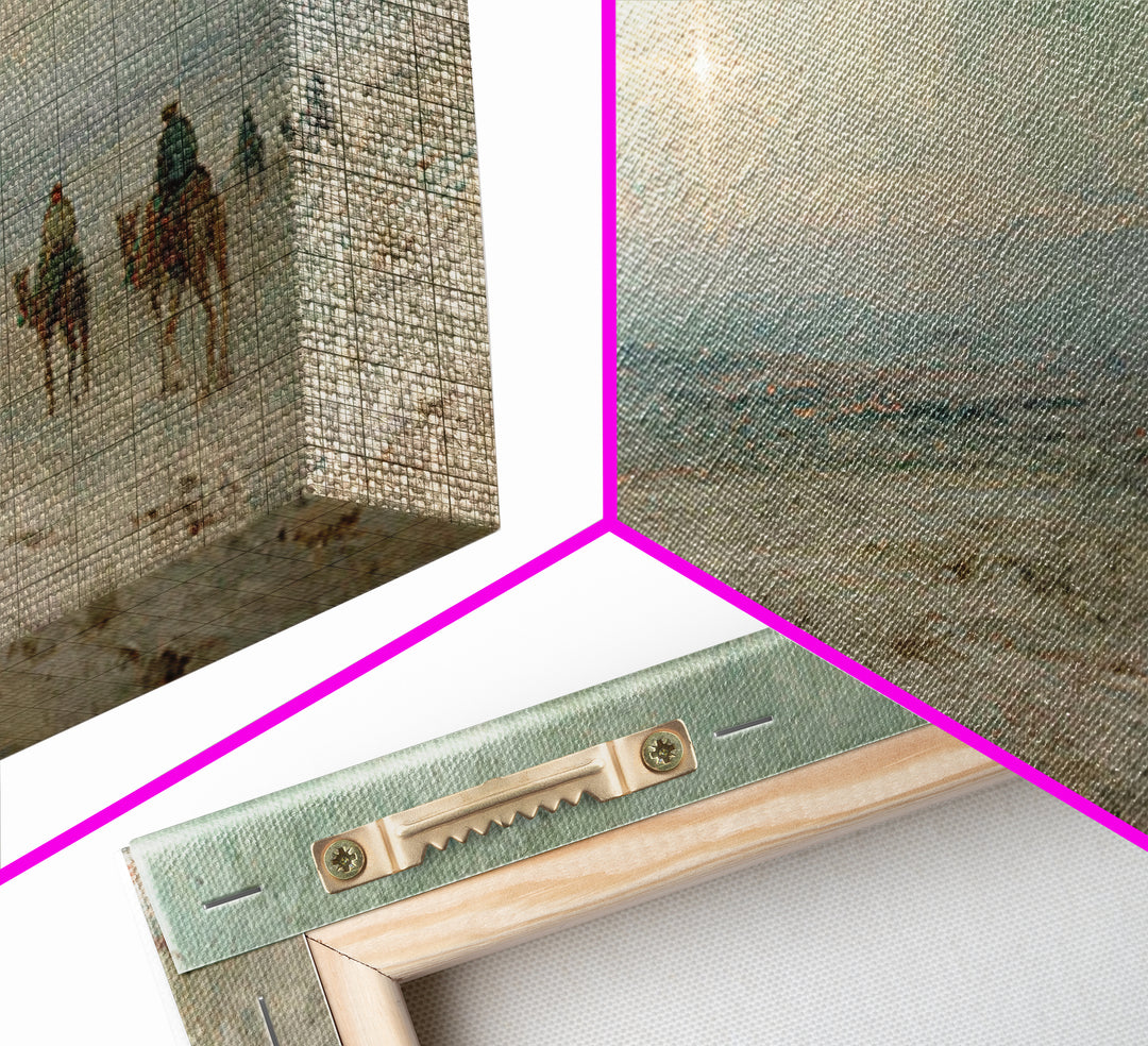 Guiding Star Journey – Framed Canvas Print – Christian Wall Art – Christian Art Canvas – Christmas Art – Jesus Painting – Christian Christm
