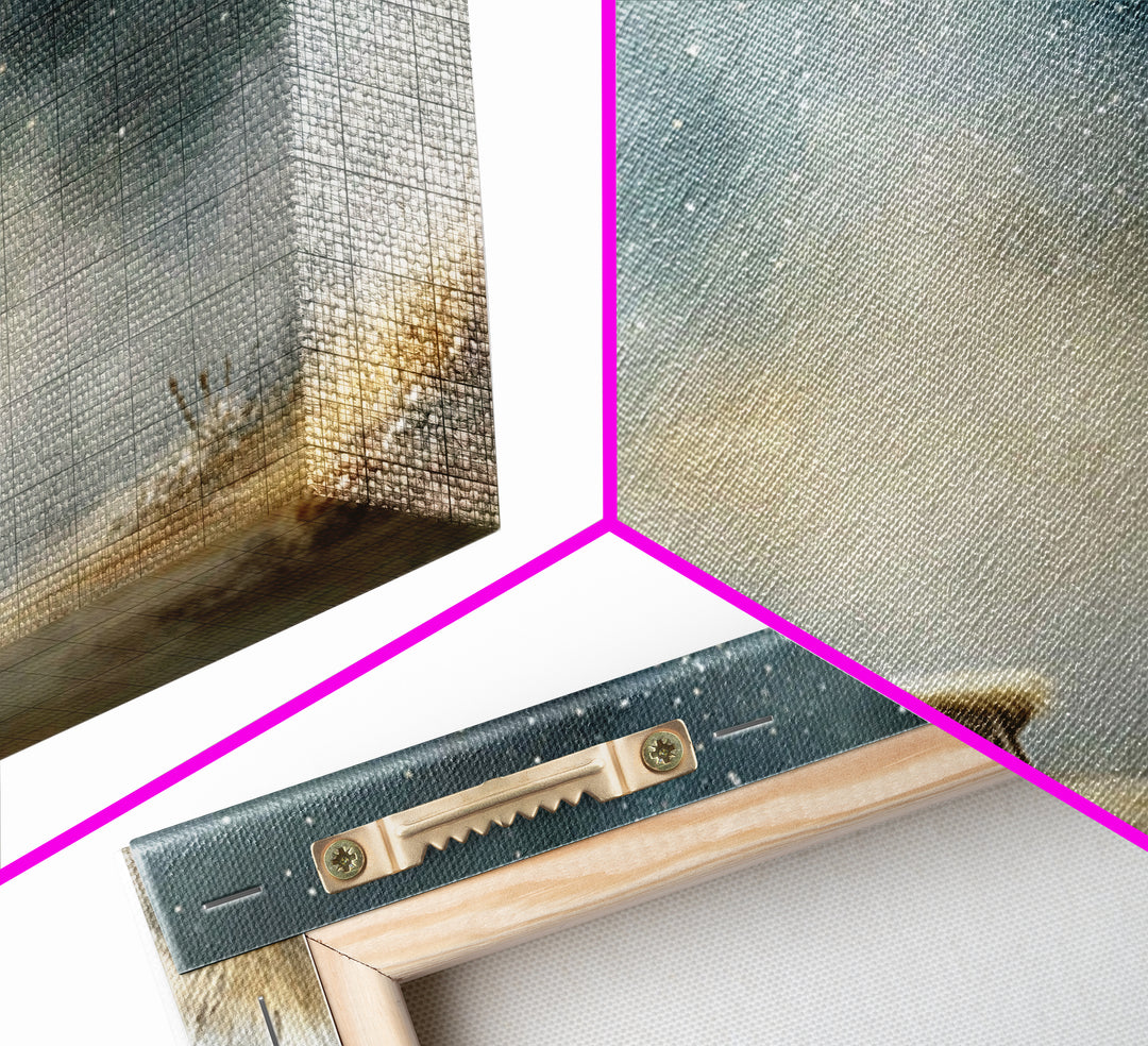 Holy Night Manger – Framed Canvas Print – Christian Wall Art – Christian Christmas Art – Jesus Painting – Christmas Canvas Wall Art