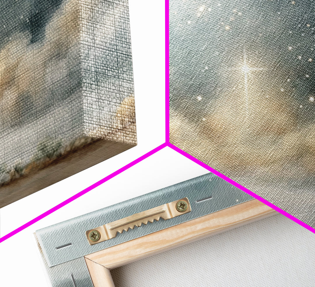 Night Of Wonder | Framed Canvas Print | Christian Wall Art | Christian Christmas Art | Christmas Canvas Wall Art | Christian Art Canvas