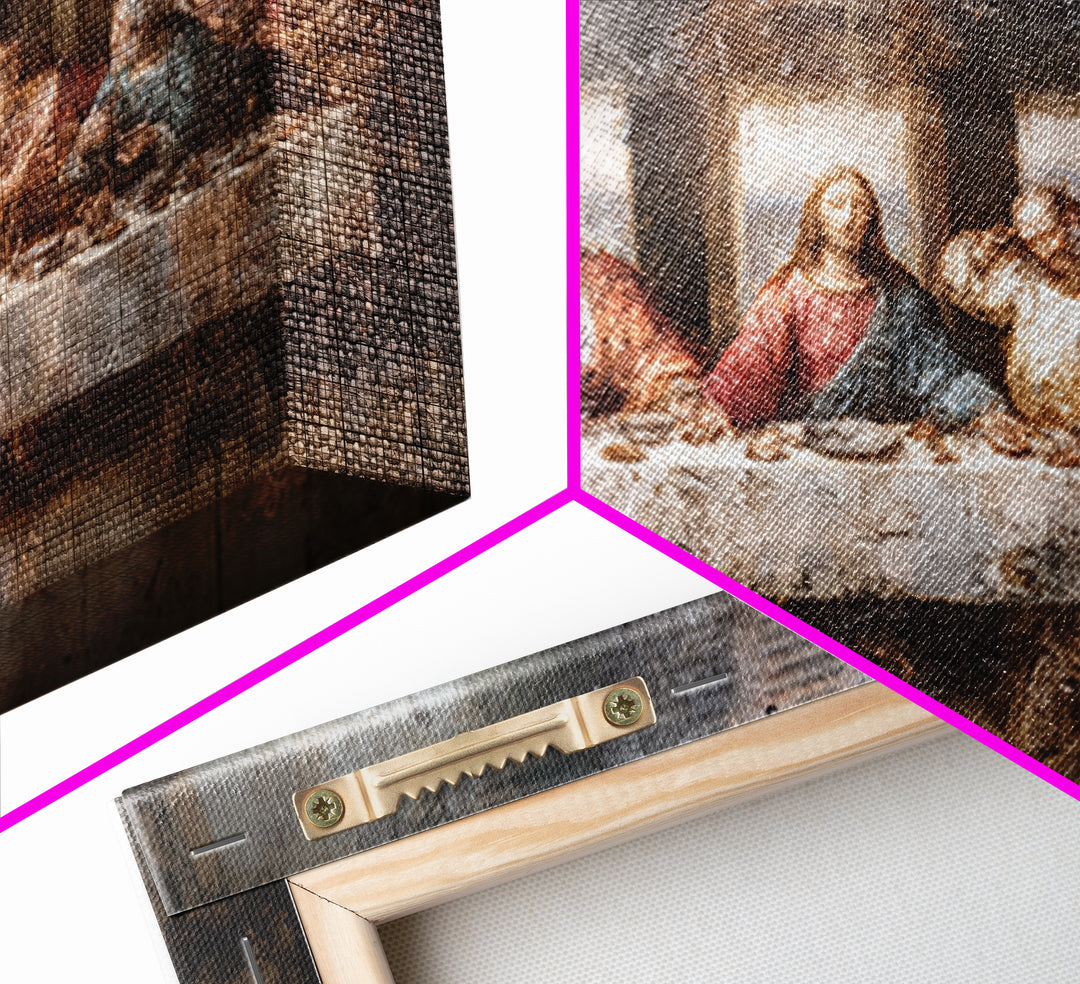 Sacred Supper Legacy – Framed Canvas Print – Christian Wall Art – Christian Art Canvas – Vintage Christian Art – Christian Painting – Chris