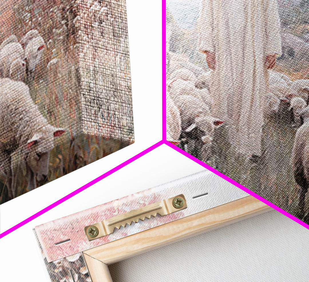 Autumn Grace Walk, Framed Canvas Print, Christian Art Canvas, Christian Wall Art, Jesus Painting, Christian Decoration, Christian Gift Idea