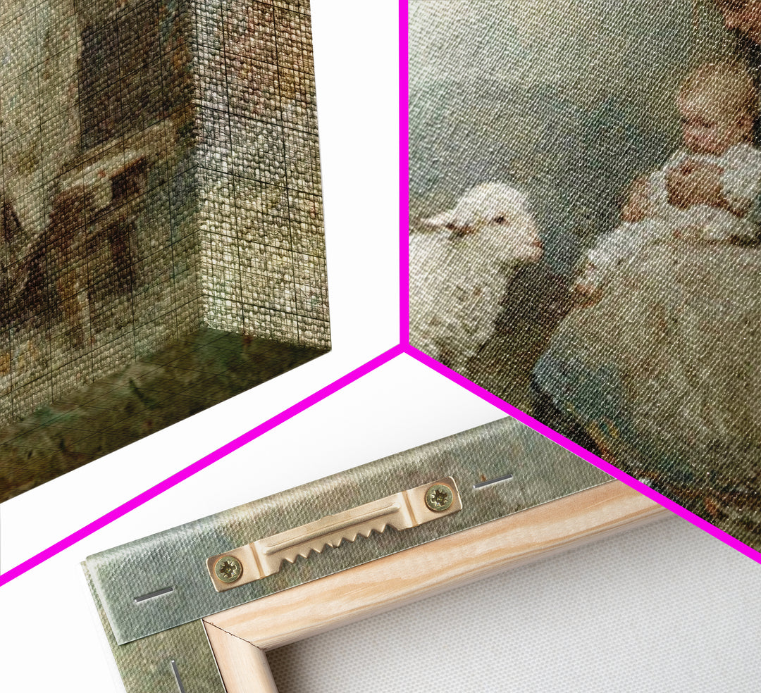 Heaven’s Gentle Walk | Framed Canvas Print | Jesus Painting | Christian Wall Art | Christian Art Canvas | Christian Art | Christian Gift Id