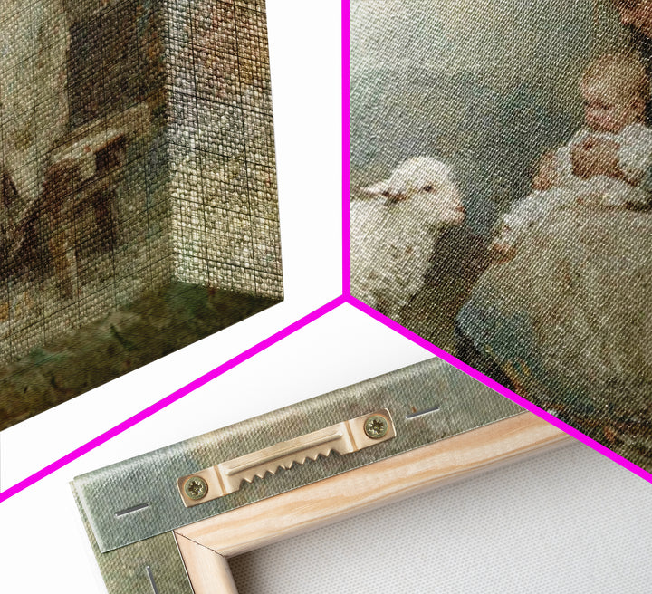 Heaven’s Gentle Walk | Framed Canvas Print | Jesus Painting | Christian Wall Art | Christian Art Canvas | Christian Art | Christian Gift Id