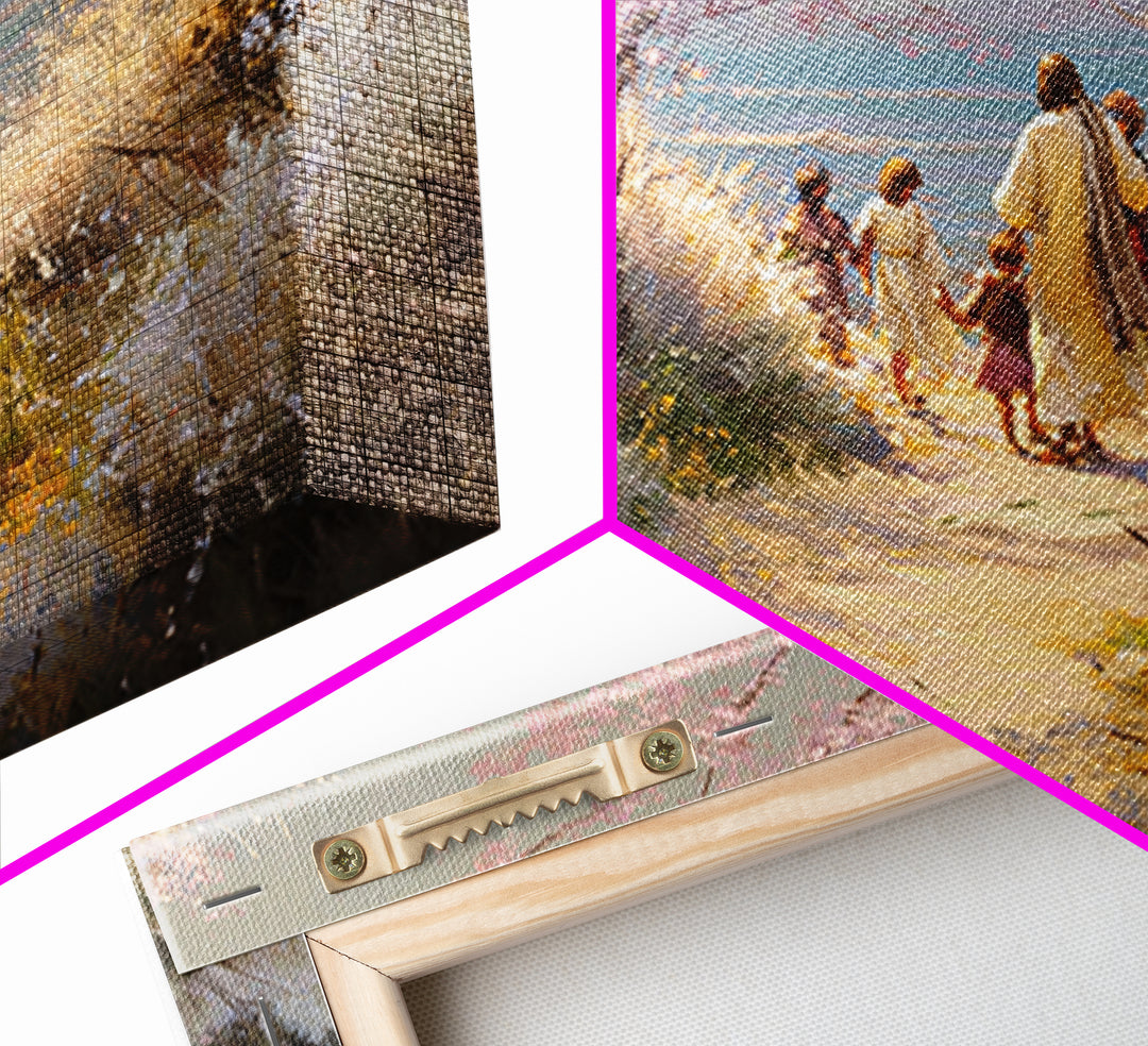 Fields Of Hope | Framed Canvas Print | Christian Paintings | Jesus Wall Art | Christian Art Canvas | Framed Christmas Art | Subtle Christia