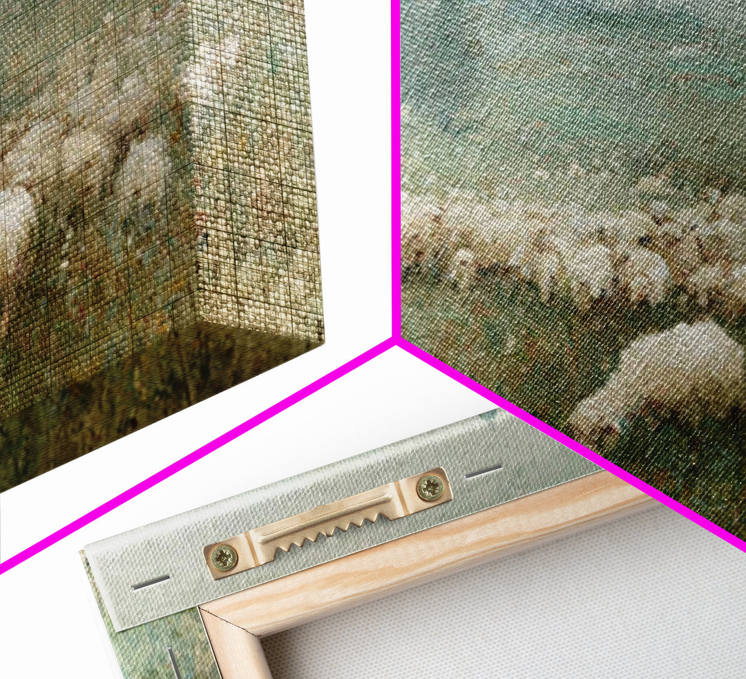 Shepherds Of Grace – Framed Canvas Print – Christian Wall Art – Jesus Painting – Christian Christmas Art – Pastoral Scenery – Christian Art
