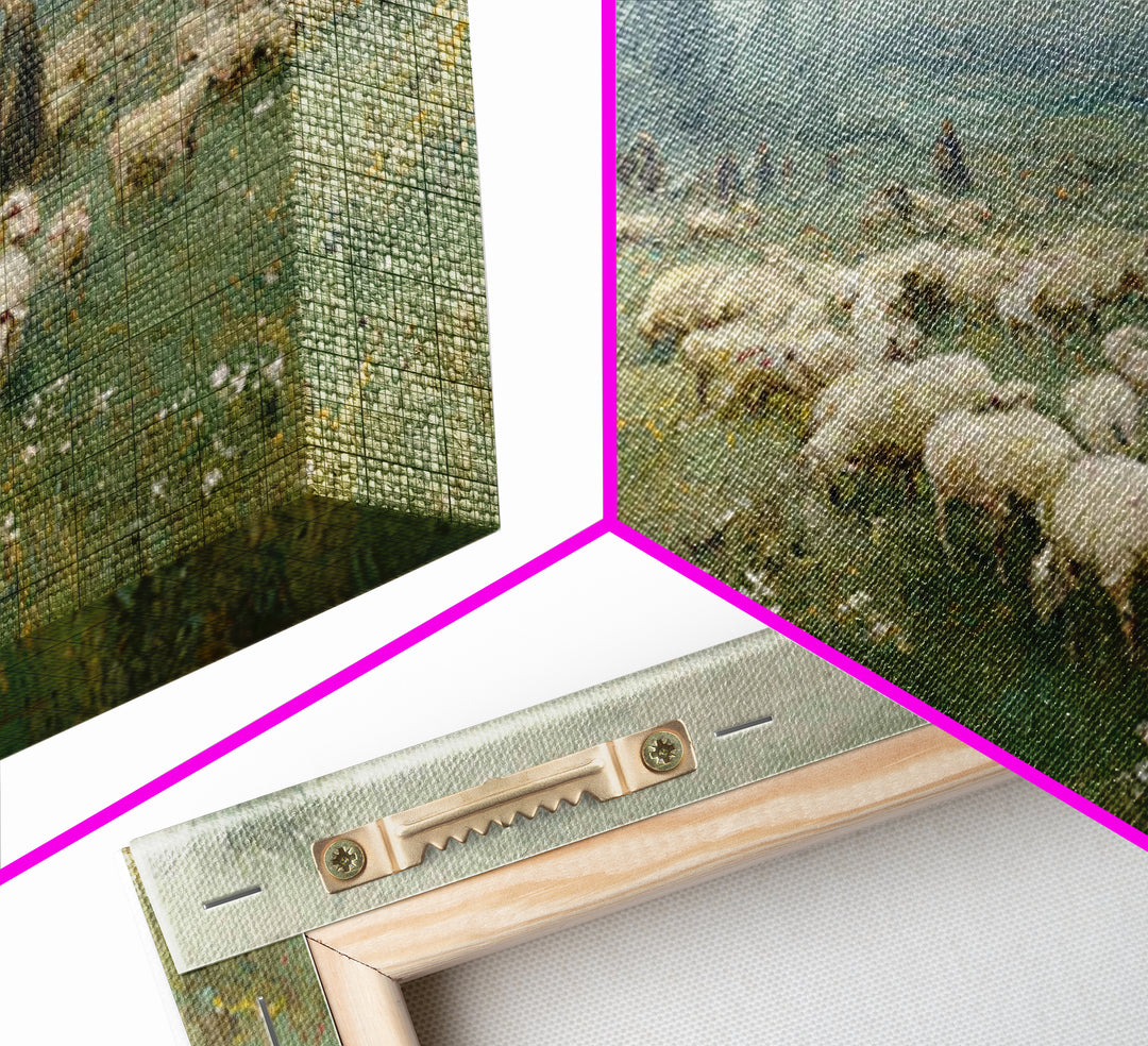 Leading Light Meadow, Framed Canvas Print, Jesus Painting, Christian Wall Art, Christian Art Canvas, Christian Art Print, Christian Gift Id