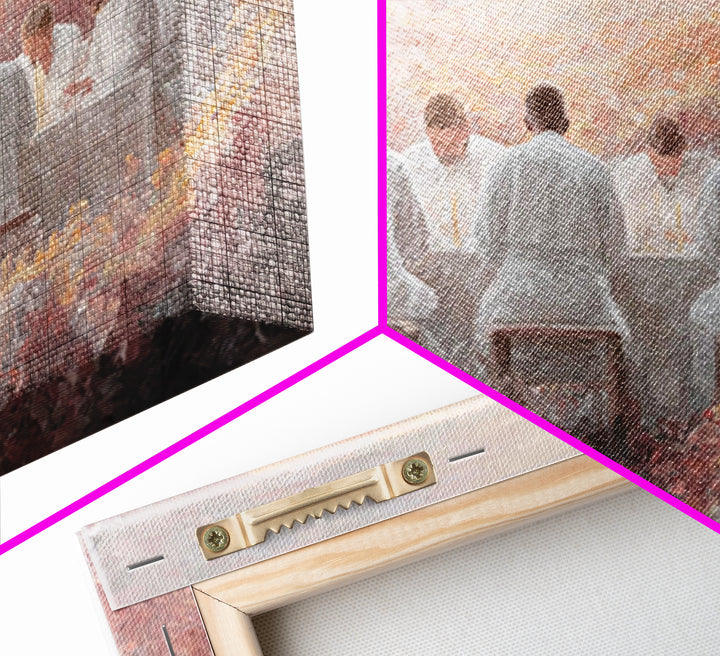 Eternal Communion Light – Framed Canvas Print – Christian Art Canvas – Modern Christian Art – Jesus Painting – Christian Christmas Decorati
