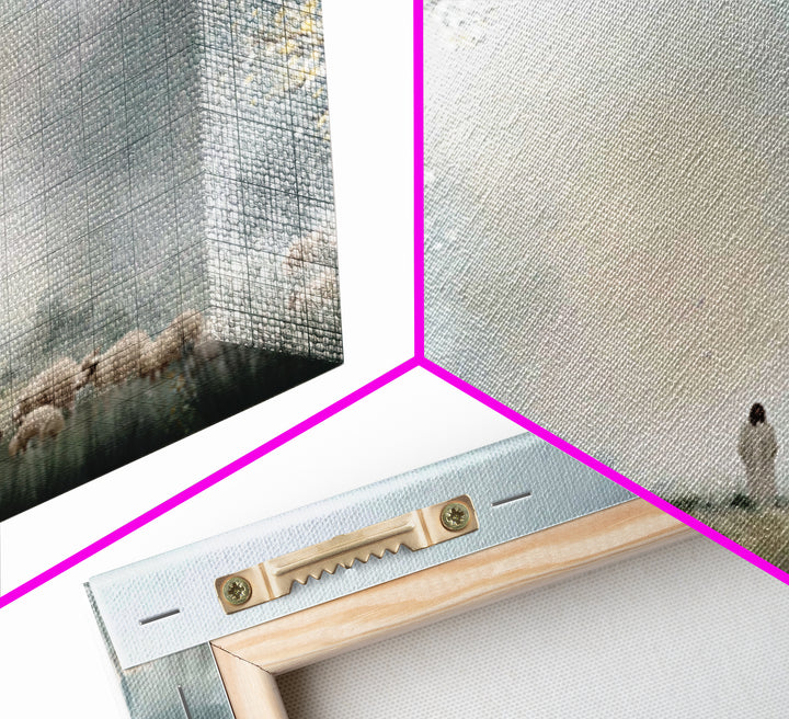 Pasture Of Light – Framed Canvas Print – Christian Wall Art – Christian Art Print – Jesus Painting – Modern Christian Art – Christian Decor