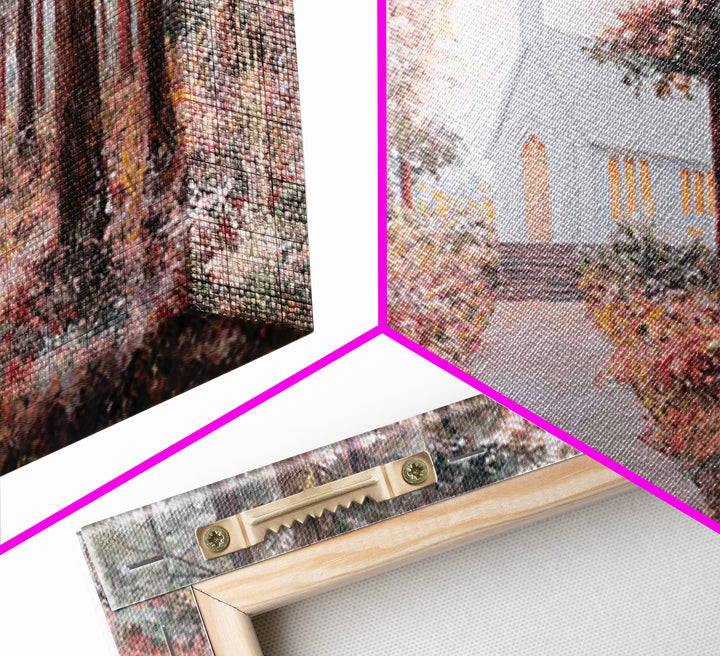 The Woodland Chapel – Framed Canvas Print – Christian Wall Art – Christian Art Canvas – Christian Painting – Christmas Art – Christian Deco