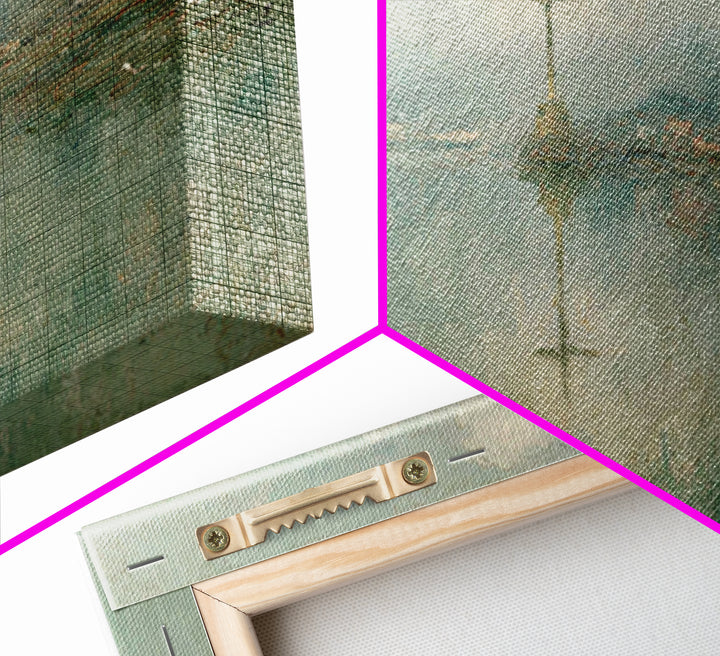 Cross Of Still Waters – Framed Canvas Print – Christian Wall Art – Christian Art Canvas – Subtle Christian Art – Christian Painting – Chris