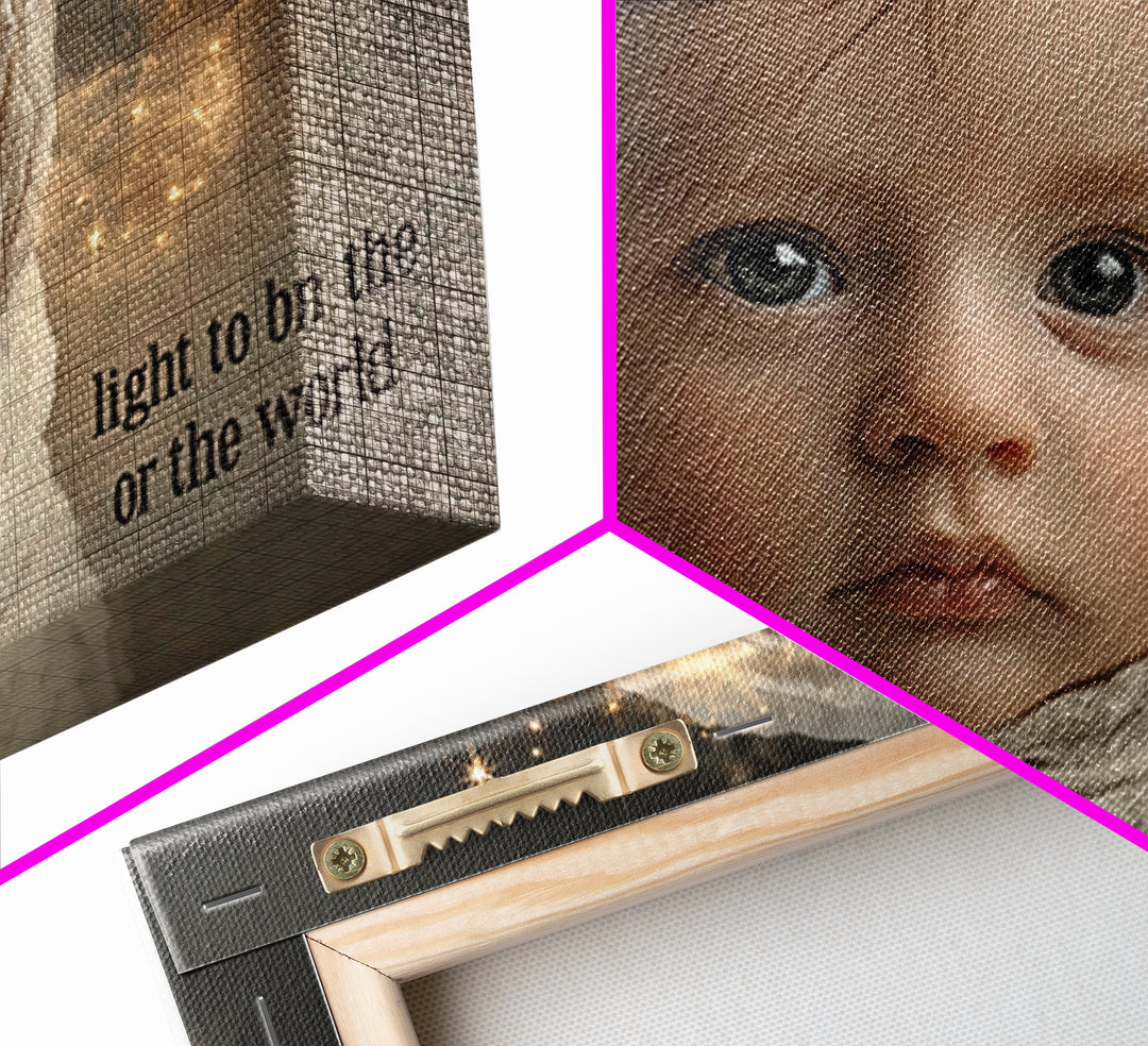 Starborn Hope, Framed Canvas Print, Christian Wall Art, Christian Art Canvas, Jesus Christmas Art, Christian Christmas Art, Christian Gift
