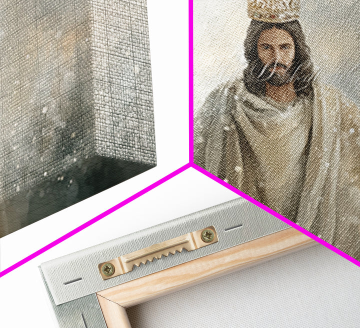 King Of All, Framed Canvas Print, Christian Wall Art, Christian Art Canvas, Christian Painting, Christian Art Gift, Large Jesus Painting