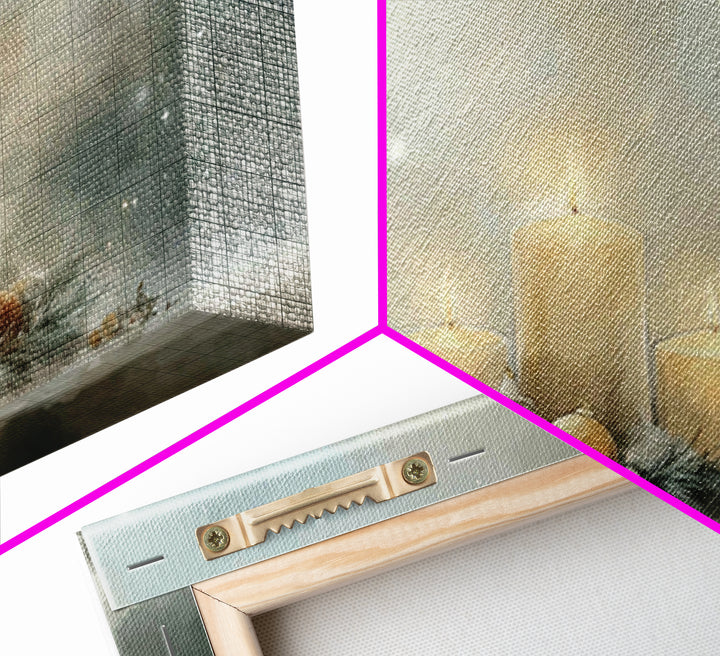 The Guiding Candle | Framed Canvas Print | Christian Wall Art | Christmas Art Prints | Christian Christmas Art | Christian Decor | Modern C