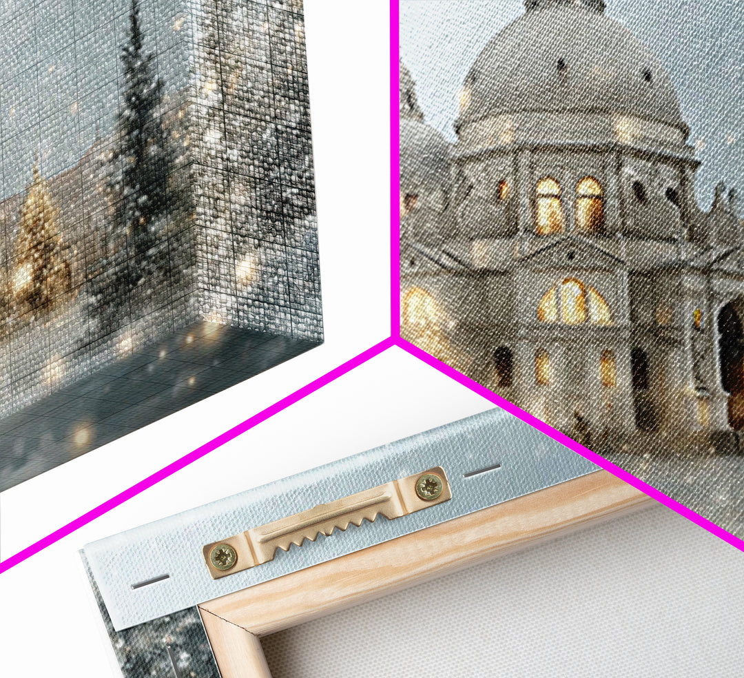 Sanctuary Of Light – Framed Canvas Print – Christmas Art Prints – Christian Wall Art – Christian Art Canvas – Christian Christmas Art – Chr