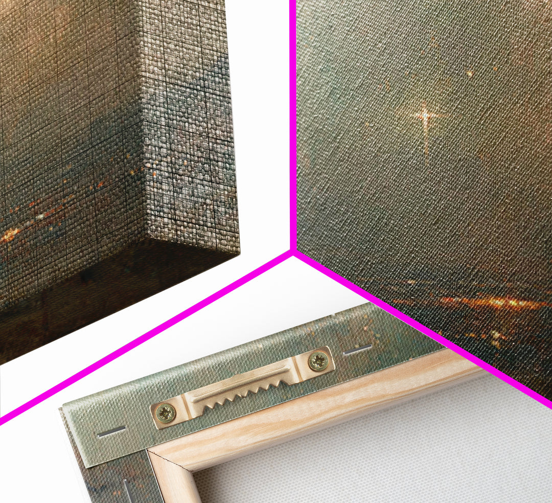 Horizon Star Promise, Framed Canvas Print, Christian Wall Art, Christian Art Canvas, Christmas Art, Christian Christmas Art, Subtle Christi