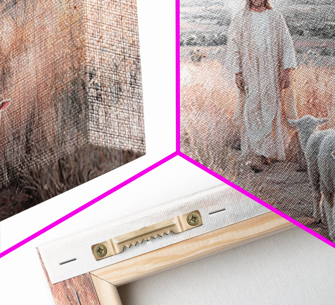 Radiant Path Light, Framed Canvas Print, Christian Art Print, Jesus Painting, Christian Decor, Large Christian Art, Subtle Christian Painti