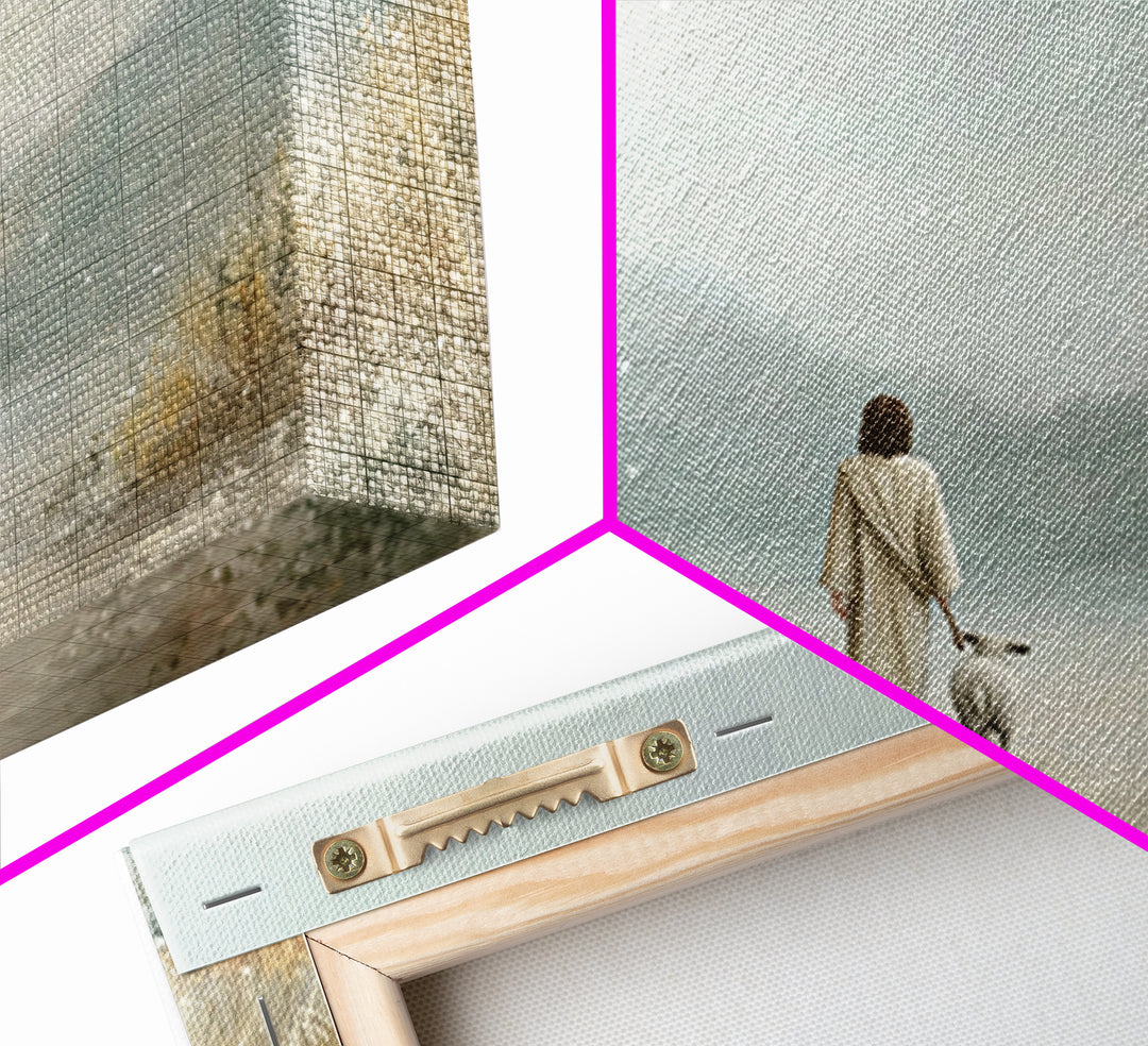 Still Waters Faith – Framed Canvas Print – Christian Art Canvas – Minimalist Christian Art – Jesus Painting – Christian Decor – Christian G