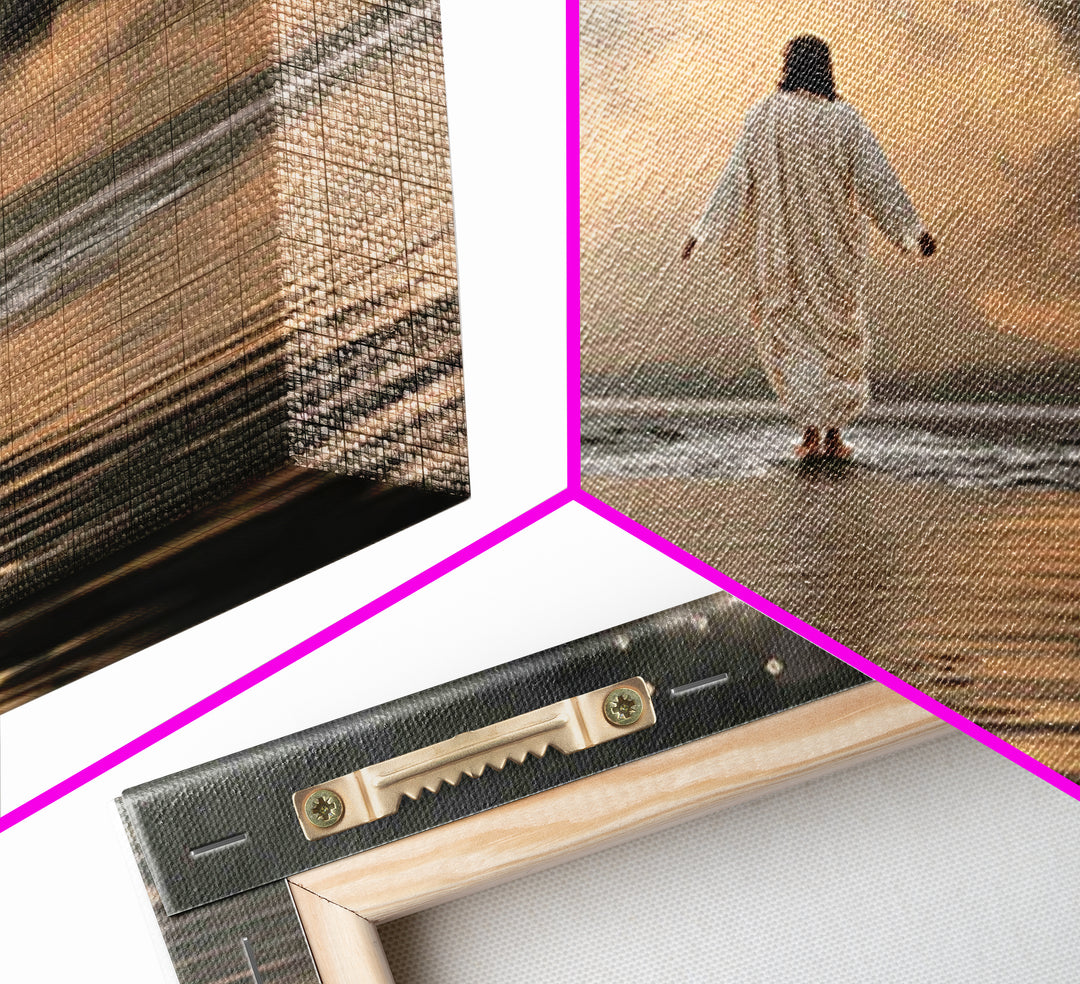 Radiant Dawn Path | Framed Canvas Print | Christian Art Canvas | Jesus Painting | Christian Wall Art | Christian Decoration | Moody Christi