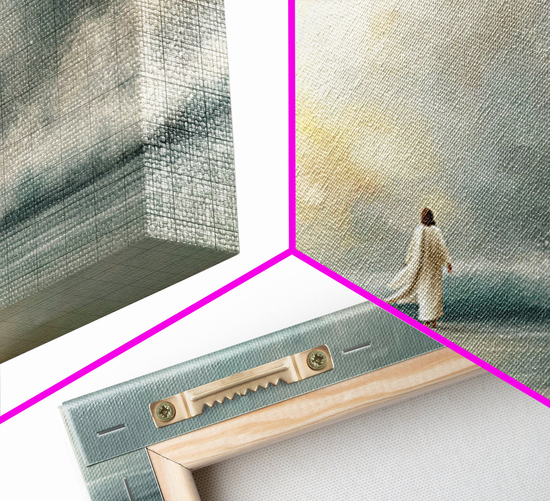 Stormless Promise, Framed Canvas Print, Christian Wall Art, Christian Art Canvas, Christian Decor, Jesus Painting, Modern Christian Paintin