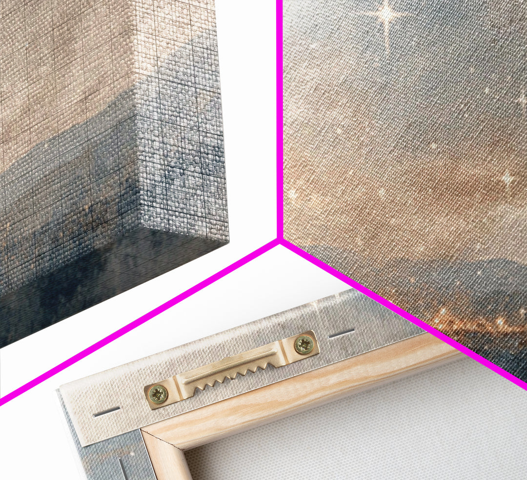 Star Of Bethlehem – Framed Canvas Print – Christian Christmas Art – Christian Wall Art – Abstract Christian Art – Christmas Art Prints – Ch