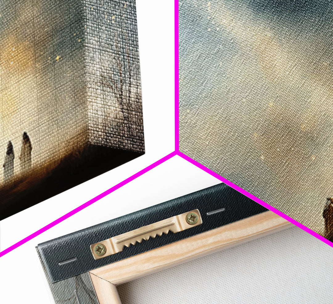 Starborn Night – Framed Canvas Print – Christian Wall Art – Jesus Painting – Christian Art Canvas – Christian Christmas Art – Christmas Art