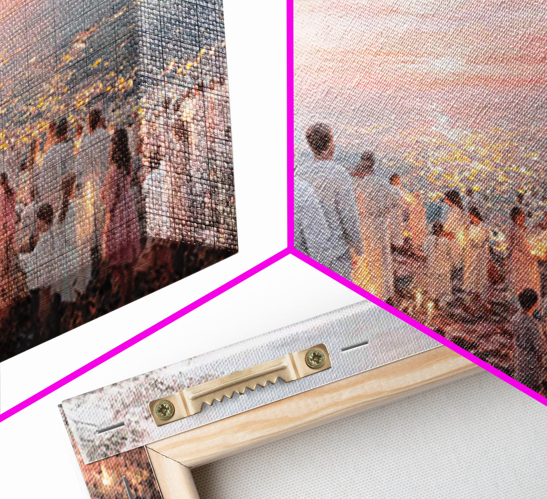 Lantern Vigil – Framed Canvas Print – Christian Christmas Art – Christian Painting – Christian Wall Art – Christian Art Canvas – Christmas