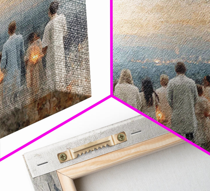 Dawn Assembly – Framed Canvas Print – Christian Wall Art – Christian Art Canvas – Christian Christmas Art – Christmas Art – Christian Paint