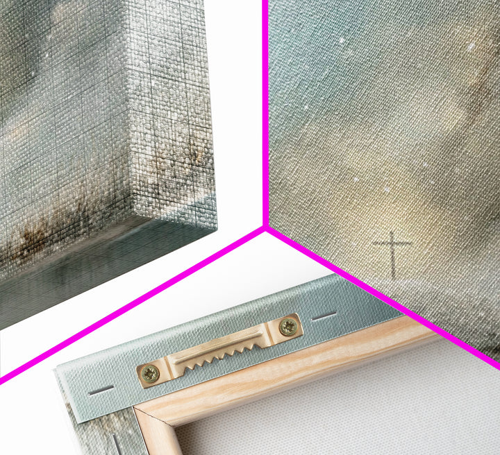 Winter Of Promise, Framed Canvas Print, Christian Wall Art, Christian Art Canvas, Christian Christmas Art, Christian Decor