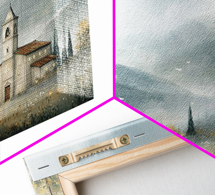 Chapel In The Mist | Framed Canvas Print | Christian Wall Art | Christian Art Canvas | Christian Art Print | Christian Gift