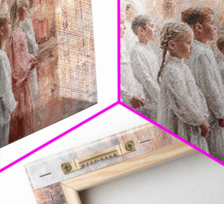 Radiant Carol Procession – Framed Canvas Print – Christmas Art – Christian Art Canvas – Christian Wall Art – Christian Christmas – Christia