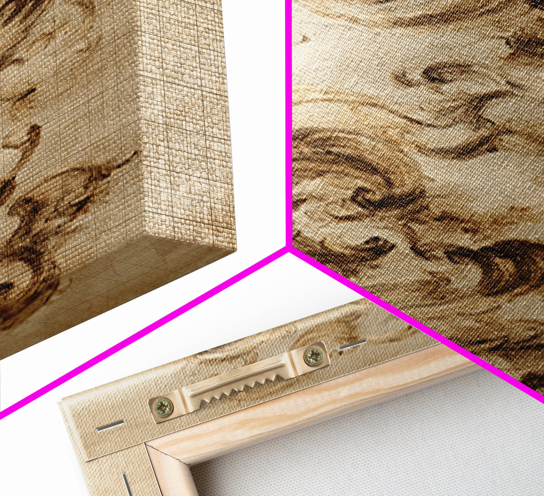 Baroque Scrollwork Made from Looping Pen Strokes Framed Canvas Print, Calligraphy Art, Prints, Living Room Decor, Script, CAL-2x3-20